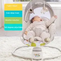 Silla mecedora eléctrica cuna para bebé, columpio eléctrico, balancín para  bebé, cunas de noche ajustables, cesta de cuna reclinable automática, cama