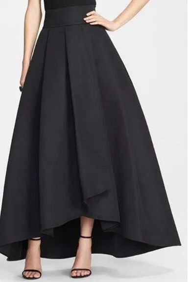 Formal Skirt Black Satin High Low Skirt Black Dresses Skirts Royal