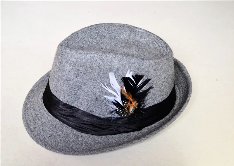 Vintage Trilby Wool Fedora Hats With Feather Accent ... From  display picture 1