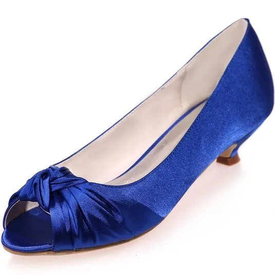Scarpe Da Sposa Da Sposa In Raso Avorio Da Donna Aperte Con Tacco