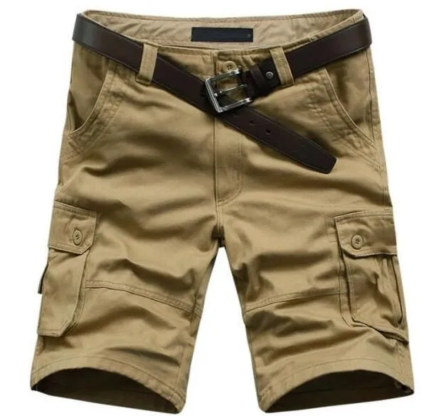 white christmas dresses Summer Breathable High Waist Casual Men's Shorts Khaki / 2XL main image 1