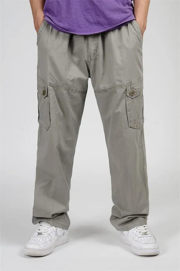 Comfortable Cotton Hip Hop Dance Pants For Men Loose Fit Mens Grey