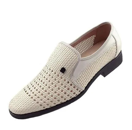 Hot Sale Latest Groom dress PU leather shoes for men s Hole hole leather sandals white black brown