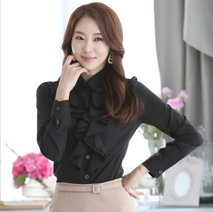 Ladies black shirt online blouse