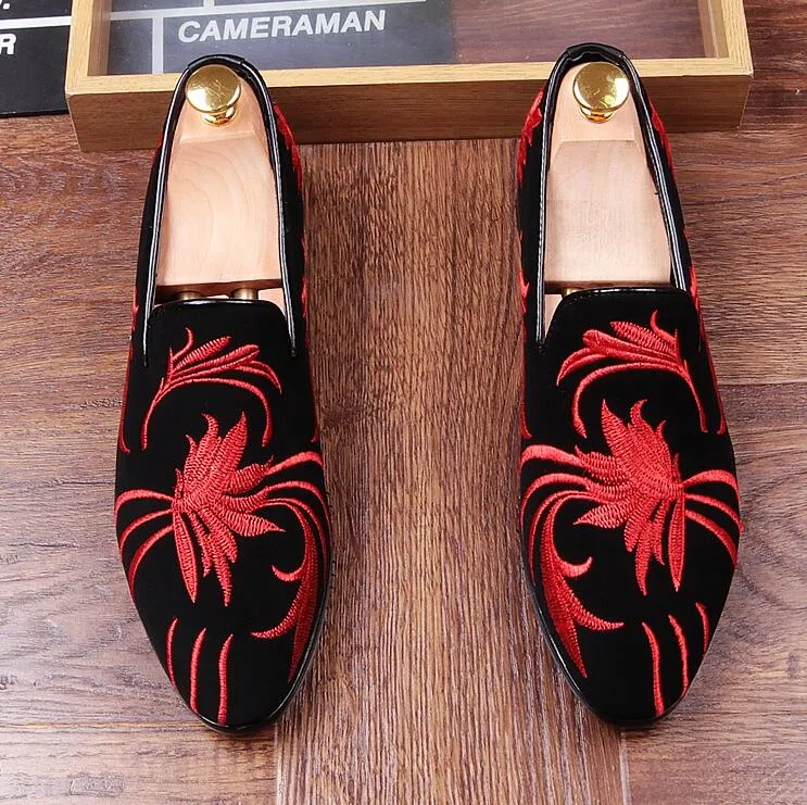 Premium Embroidered Dress Shoes: Red & Gold Formal Occasion Footwear - Shop  Now! from Dhgate Dress Shoes - price 48.25