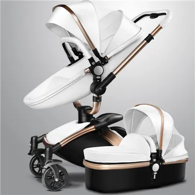 2017 AULON Baby Stroller 360 Rotating Golden Frame 2 In 1 With Sleeping Basket From Baby bazaar 279.99 DHgate.Com