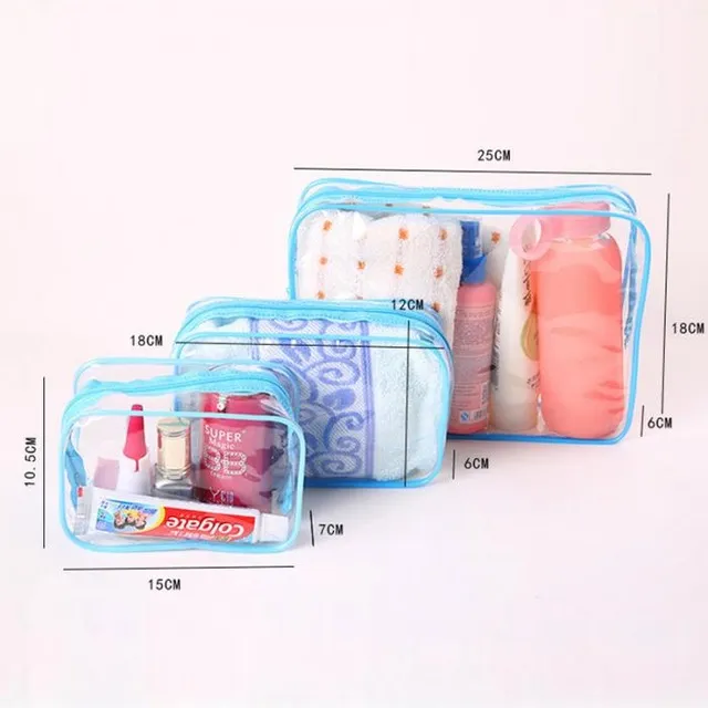 Borsa Da Toilette Trasparente Alla Moda – Impermeabile In PVC Con Motivo Floreale, Giallo, Per Viaggio E Trucco