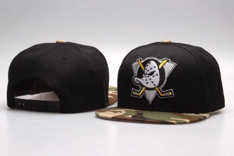 Nuevo Hombre Anaheim Mighty Ducks Snapback Hats Team Logo Bordado