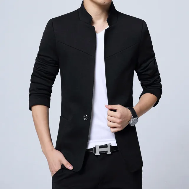 Mandarin collar sport coat hot sale