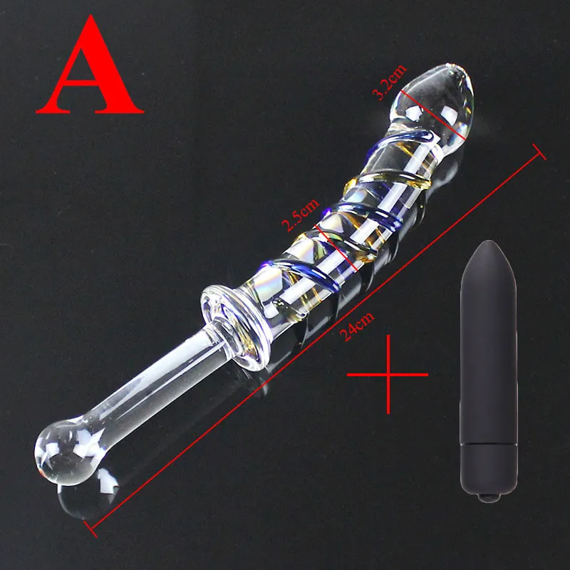 Gode En Verre Cristal 9,2 Pouces - Plug Anal Pour Hommes Ou Femmes, Neuf, Sextoy
