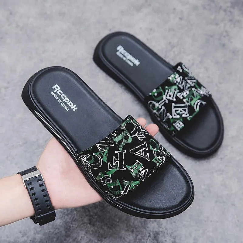 Mens Hip Hop Sports Sandals And Mens Extra Wide Slippers Non Slip