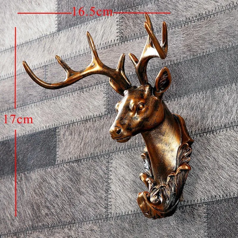 Testa Di Cervo Sika In Resina - Decorazione Da Parete Con Gancio, Ideale Per Soggiorno O Camera