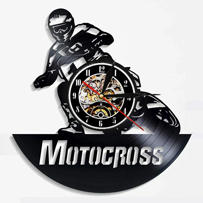 Horloge Vinyle Moto De Course