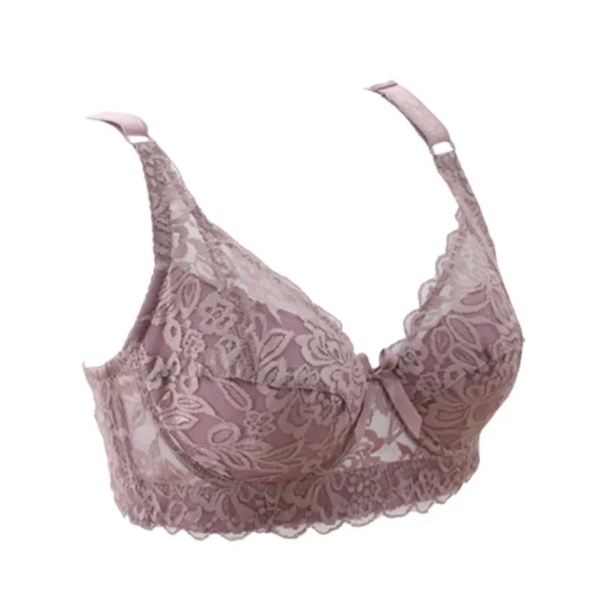 Adjustable Lace Push Up Bra For Women Full Cup, B/C/D Cup Sizes