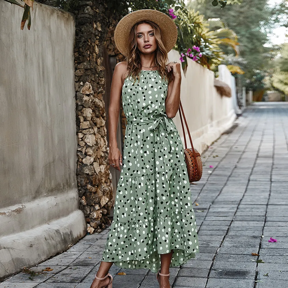 Floral Print One Piece Dress With Belt Perfect For Summer Parties And  Office Wear In 2023 From Xiongstore, $36.19 | DHgate.Com
