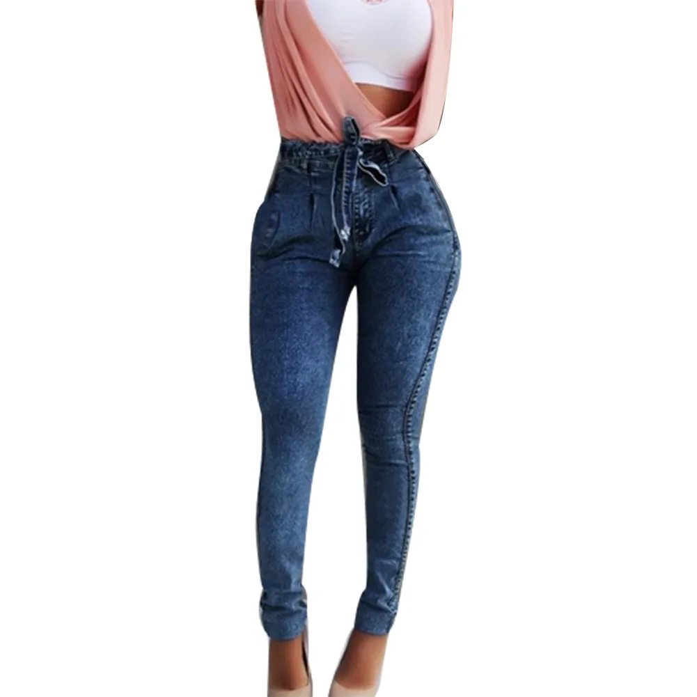  Mguotp Lindos jeans para mujer, pantalones de mezclilla  delgados con agujeros, pantalones ajustados de lápiz elásticos para mujer,  pantalones elásticos para mujer, Azul/claro : Ropa, Zapatos y Joyería