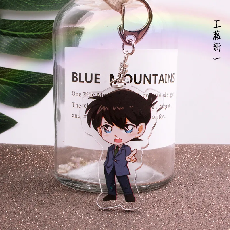 Detective Conan Keychain Anime Cartoon Figure Kudo Shinichi Car Key Holder Chain Keyring Jewelry From Universitystore 22.12 DHgate.Com