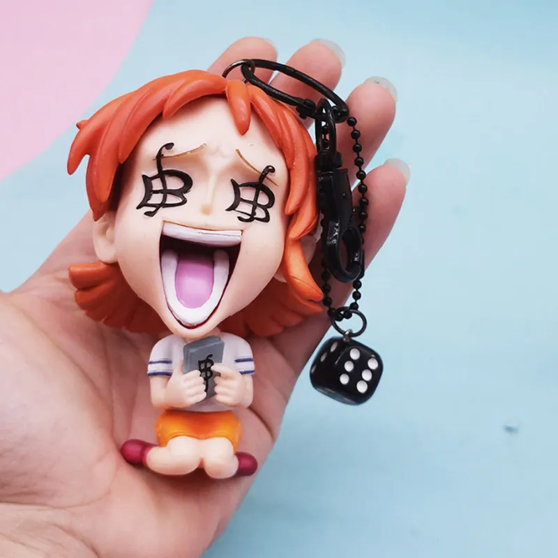 Porte-clés Anime One Piece, figurine d'action, poupées Luffy Chopper,  porte-clés de voiture C.Nami Sanji, accessoires d'ornements, pendentif de  sac - AliExpress