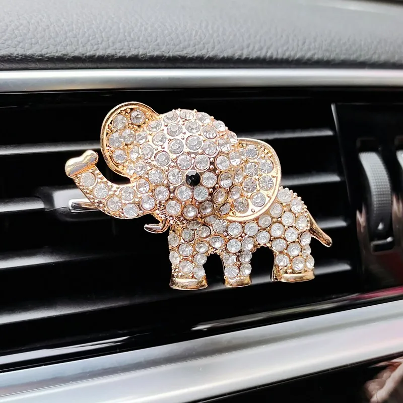 Diamant Elefant Bling Auto Zubehör Innen Kristall Elefant Auto  Lufterfrischer Parfüm Clip Auto Geruch Aroma Ornamente Geschenk Von 20,47 €