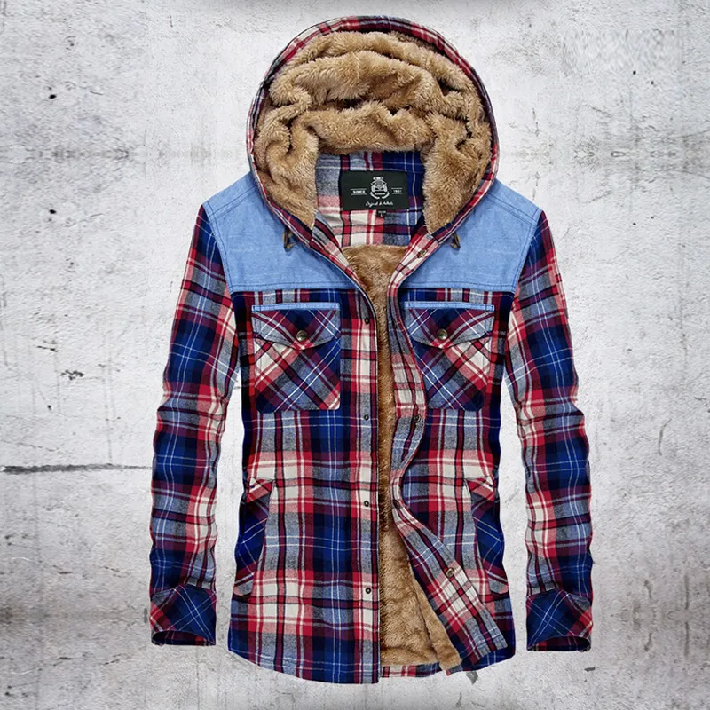 Plaid sales military jacket