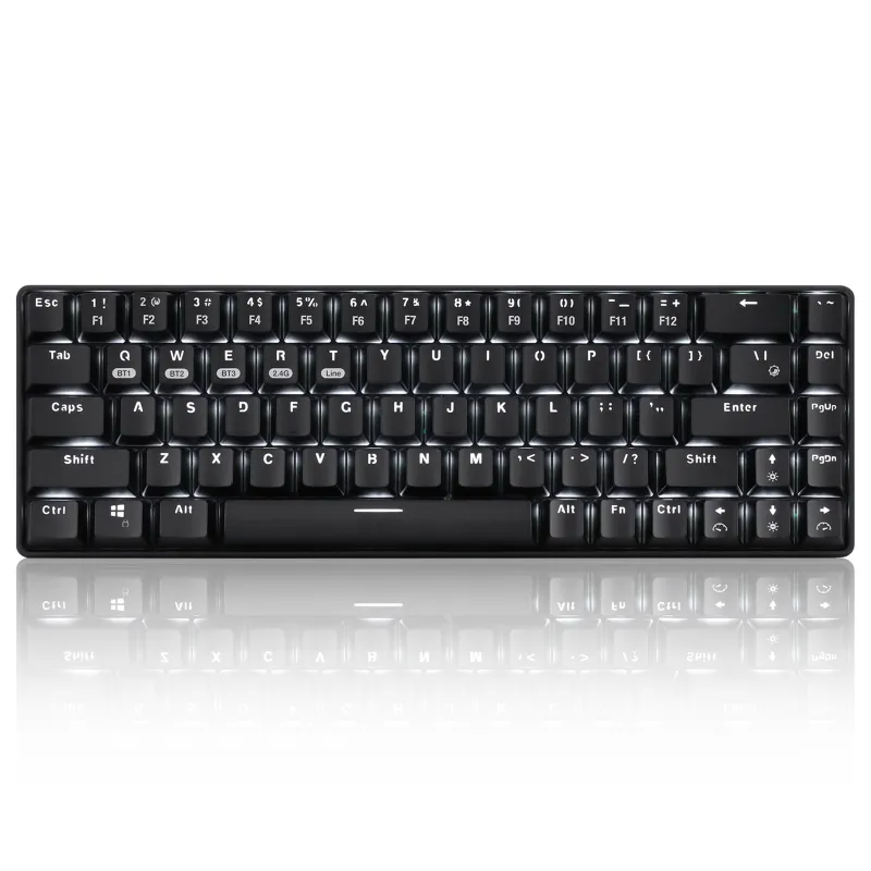 Teclado Inalámbrico Iluminado A Fondo: Teclado Mecánico Compacto