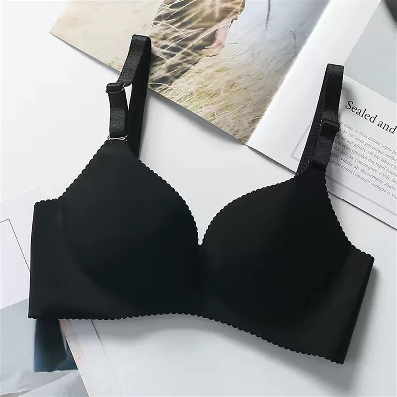 Comfort Wireless Red Bras For Women Underwear Seamless Solid Pink Black Red  Bras Top Sexy Lingerie Push Up Red Bralette Female Intimates Pan From  Herish, $3.71