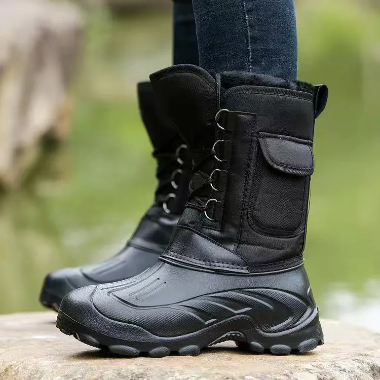 Mens Waterproof Camouflage Winter Snow Insulated Hunting Boots