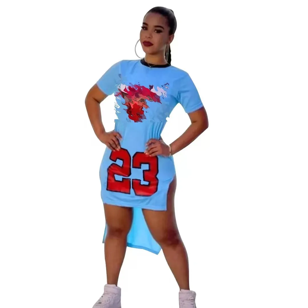 Womens Casual Basketball Jersey Dress Short Sleeve Polyester Printed Bodycon Dress For Daily Outfit 2024 From Lanp222 20.62 In Bulk DHgate.Com
