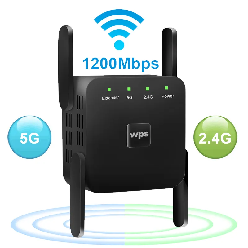 5Ghz Wireless Wi Fi Finder Ripetitore 1200Mbps Router Booster 2.4G Long  Range Extender Amplificatore Di Segnale WiFi 5G Da 8,28 €