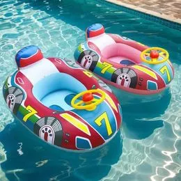 Flotador De Piscina Pequeño Para Niños – Tubo Inflable Con Respaldo Y Asas – Accesorio De Verano Seguro Y Portátil Para Aprender A Nadar