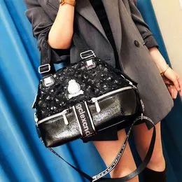 Backpack Unisex Cartoon Unicorn Sequin School Bookbag Large