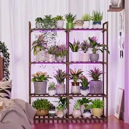 HUOLE Étagère à Plantes Pliable Support Pour Plantes Présentoir En