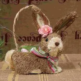 Banner De Bienvenida De Conejo De Pascua De Peluche Para Colgar En La Pared Para Decoración De Fita En Casa