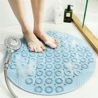 Alfombrilla de ducha antideslizante extra grande con cepillo para depurador  de pies, con ventosas fuertes, limpiador de pies, alfombrilla de baño con