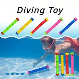 TOPWAYS – Ensemble De Jouets De Plongée Enfants – 5 Bâtons + 4 Requins Sous-Marins – Piscine/Bain – Dès 5 Ans