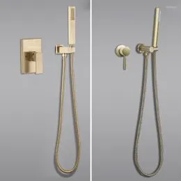  Grifos de ducha negros, grifo mezclador termostático de sistema  de ducha de lluvia, juego de ducha de baño, montado en la pared :  Herramientas y Mejoras del Hogar