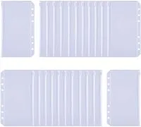 Achetez Poches de Liant A6 Sac de Classement PVC Sac de Classement de  Document de Feuille en Vrac en Enveloppes de Trésorerie à Fermeture Éclair  Multi-zipper Pour le Classeur à 6 Anneaux