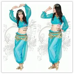 Disfraces profesionales de danza oriental para mujer, traje de danza India,  vestido de bollwood para adultos de talla grande