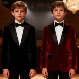 Jhaoyu Gilet Habillé Enfant Garçon - Veste Sans Manches Costume Gentleman Boutonnée Pour Mariage Et Cocktail