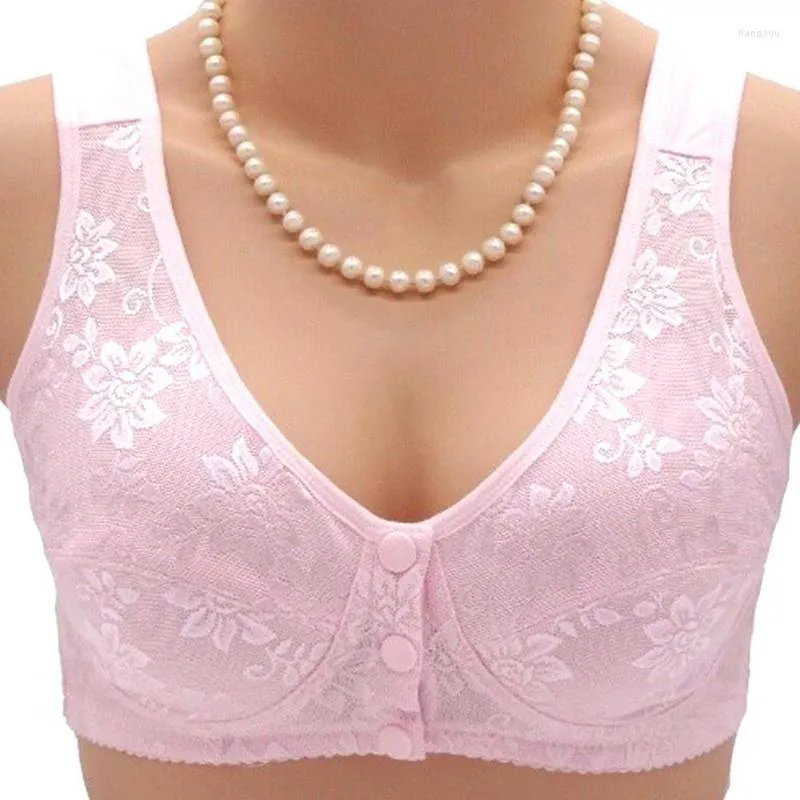 Ultra Thin Gauze Bra And Panty Set Back With Embroidery Lace For