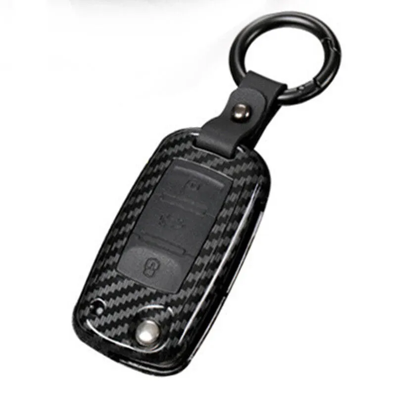 Auto Schlüsselhülle Silikon 4 Tasten für VW T5 T6 Caddy Sharan schwarz