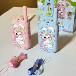 Walkie Talkie Con Vídeo Para Niños – 2 Unidades Con Cámara HD, Cambiador De Voz Y Pantalla De 2″, Alcance De Hasta 300 M, Batería Recargable USB-C, Regalo Para Niños De 3 A 12 Años
