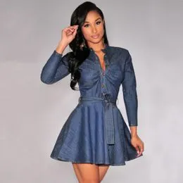 Vestidos jean cortos clearance