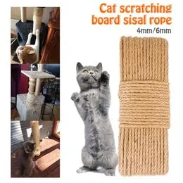 Rascador de cuerda de Sisal Natural para gatos, Protector de muebles para  garra de pata de juguete DIY, poste de rascado, accesorios para gatos