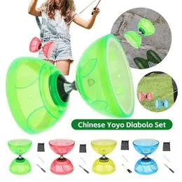 Set De Diábolo Profesional Con Rodamientos – Juguete De Malabares Para Niños, Adultos Y Principiantes, Incluye Palos Y Cuerda De 140 Cm, Resistente A Golpes Y Caídas