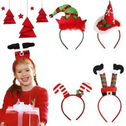 2 Diademas Navideñas Con Campanas | Roja Y Verde | Accesorios Festivos Para Fiestas De Navidad Y Carnaval