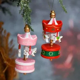 6 Chevaux De Carrousel En Bois – Décoration Murale Enfantine Et Ambiance Noël Magique