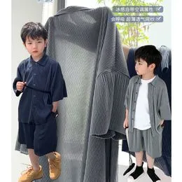 Conjunto de ropa para bebé y niño, 2 piezas, sin mangas, con estampado de  letras, chaleco, camisa, holgada, color liso, corto (gris, 2-3 años)