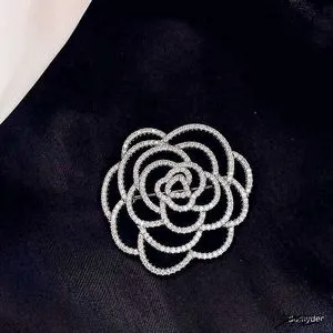 2 stuks Bloem Broches Set Vintage Crystal Revers Corsage met