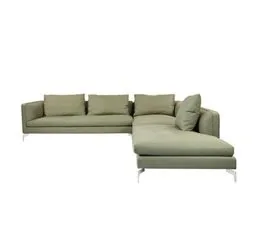 LOKATSE HOME Muebles grandes del sofá de la tela de la sala de estar, sofá  de 3 asientos, gris